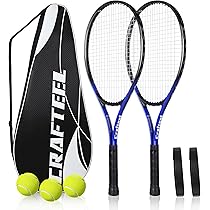 Tennis Rackets - Super Value Set With Pre-Strung, Comfortable Handle, 27 - View #8