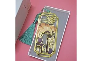 Cadeaux pour les femmes Maman Enseignantes Étudiantes - Yocuzee Marque-page chat en métal avec boîte cadeau, marque-page avec gland, marque-page pour livres (chat 01)