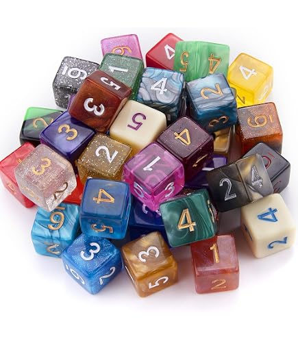 Yourandoll 10 Dés Polyédriques D6 – 16 Mm Acrylique, Pour D&D, RPG, MTG, Jeux De Table (rouge/bleu)