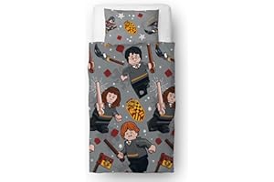 Harry Potter Official Licensed LEGO® Single Childs Duvet Cover Set | Gryffindor Reversible 2 Sided Bedding Including Matching Pillow Case | LEGO® Design| Character World Brands