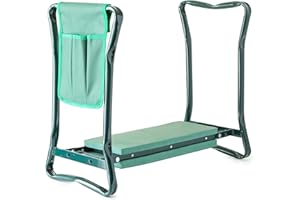 GARDAWN Garden Kneeler and Seat - Foldable Kneeling Stool for Gardening with Thick EVA Foam and Sturdy Steel Frame