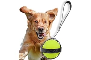 BRAVVOE Porta Pelotas Perro de Cuero Genuino - Pelota No Incluida - Portapelotas Mascota para Pelota Tenis - Aventura y Paseo - Accesorio para Pelotas y Bolas