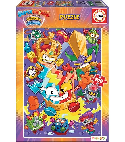 Educa Superthings Puzzle-Set – 2x 100 Teile, Für Kinder Ab 6 Jahren, Motive Aus Superthings