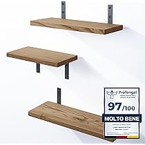 LAO Anufaktur 3 Pezzi Ensola Da Parete In Legno Con Ontaggio - Foto 7