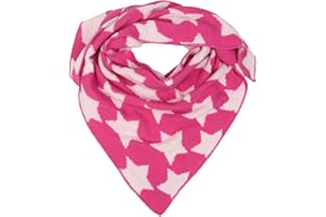 Cashmere Dreams Dreieckstuch mit Kaschmir - Hochwertiger Schal mit Sternen für Baby-s Jungen und Mädchen - XXL Hals-Tuch und Damen - Strick-Waren für Sommer und Winter Zwillingsherz - pink