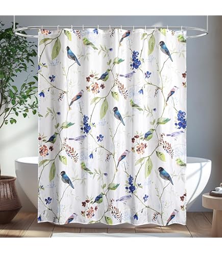 Fchen Art William Morris Duschvorhang Mit Fuchs-Motiv - 180x180cm Wasserdicht