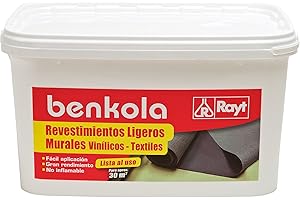 Rayt 1759-23 Benkola revesimientos ligeros: Adhesivo para papel pintado con dorso de tela sin tejer. Permite correción durante el proceso de colocación. Lista al uso. 5 kg