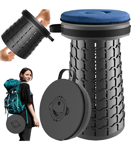 Tabouret Télescopique Portable 2e Génération - Charge 220kg, Idéal Camping Pêche Randonnée (Noir Tabouret Télescopique Portable 2e Génération - Charge 220kg, Idéal Camping Pêche Randonnée (Noir