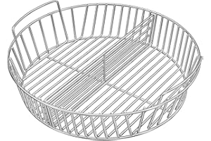 onlyfire Cestini per carbonella Cesto in Frassino carboncino, Barbecue Grill Cestino per Fuoco Acciaio Inossidabile Adatto 57 cm Weber griglia a Carbone per Cottura indiretta