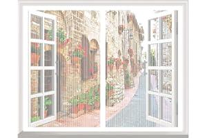 NVRENJIE Moustiquaire Fenêtre Magnétique, Automatiquementfermé, Moustiquaire Porte sans Percer pour Couloirs, Blanc, (47x47inch)120x120cm