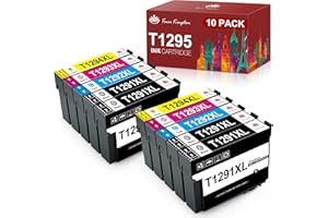 Toner Kingdom T1295 Multipack T1291, T1292, T1293, T1294, kompatybilny z Epson Stylus SX525WD Stylus SX425W Stylus Office BX635FWD Workforce WF-3520 (4czarny, 2cyjan, żółty, 2magenta)