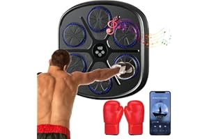 Silencomfort Music Boxing Machine, Macchina da Boxe Musicale per Il Montaggio a Parete con Guantoni da Boxe, 9 modalità di velocità e modalità di Conteggio, Beat Punch per Il Rilascio dello Stress