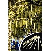 BUFFER&reg; Meteor LED Işık Seti, Sarı Renk, USB G&uuml;&ccedil; Kaynağı, 9'lu Plastik T&uuml;p, Asmalı Dekoratif Bah&ccedil;e ve Dış Mekan Aydınlatması