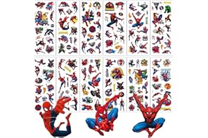 Deen Aufkleber Kinder 12 Blätter Set,Spiderman 3D Sticker Set, Jungen Mädchen Relief Stickers,Belohnung Kindersticker für Geburtstag Mitgebsel Gastgeschenke DIY Scrapbooking Geschenkdeko, 17*7cm