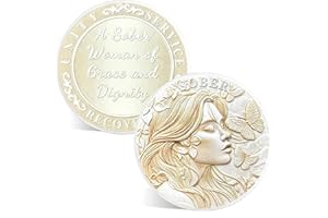 ACGZQY Jeton de sobriété - Pièce de monnaie AA et médaillon AA NA - Jeton de récupération de dépendance - Cadeau inspirant pour la sobriété, la croissance et la résilience