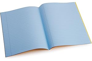 Crossbow Education Dyslexia Tinted Exercise Books - A4-10mm lined with margin - Sky (10 Pack)