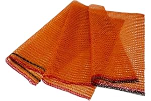 EraGreen 10 Stück Raschelsäcke 28cmx36cm mit Zugband und 2,5kg Füllgewicht - Kartoffelsack Gemüsebeutel Zwiebelsack - Netzsack für Kaminholz