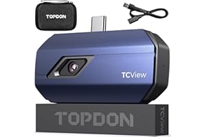TOPDON Wärmebildkamera für Android TC001-A, Hohe Auflösung 512x384 mit TISR, 256x192 IR Auflösung, Temperaturbereich: –20 °C bis +550 °C, für Smartphones und Tablets