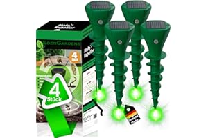 EdenGardens® 4er Pack 'MOLE Repeller' Maulwurf Vertreiber bestes Mittel gegen Wühlmäuse & Maulwurf - Maulwurfschreck Solar Testsieger Beste Maulwurfabwehr OHNE Karbid gegen Maulwürfe