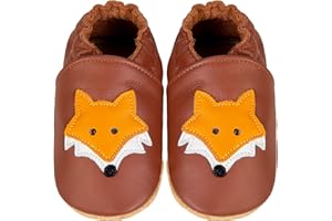 ICEUNICORN Primeros Zapatos para Niños Zapatos de Cuero Suave para Bebés Zapatillas de Estar por casa para Niños