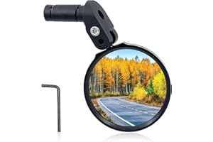 Homieway Specchietto Bici, Specchietto Retrovisore Bici Universale,Convesso HD Regolabile a 360° Specchio per Bici Elettrica, Scooter, MTB Manubrio