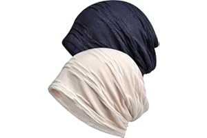 WULIQIUQIU Womens Chemo Beanie Hat Cancer Cap Stretch Slouchy Turban Headwear