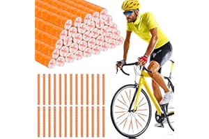 Abeillo Lot de 36 réflecteurs de rayons de vélo - Visibilité à 360° - Réflecteurs de rayons pour roues à rayons courantes - Réflecteurs de vélo pour la conduite de nuit - Installation facile