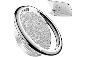 Lotbun Soporte y Agarre para Teléfonos Móviles 360 °,Anillo Movil Autoadhesiva, Rotación 360 Grados Metal Agarre Dedo, para iPhone, iPad, Samsung Huawei