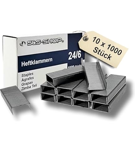 Patikil Agrafes Noir 4 Paquets D'Agrafes PATIKIL 26/6 - 1000 Pièces Par Paquet, Standard 1/4 Pouce - Pour Bureau Et Maison Agrafes Bureau 26/6