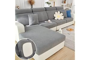 MINGPINHUIUS Sofa Sitzkissenbezug Stretch Sofabezug, Universal Elastisch Sofa Seat Cover, rutschfest Sofa Überzug Schonbezug für Sofakissen L-Förmig Chaiselongue Möbelschutz