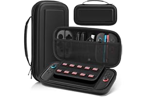 Ertisa Tragetasche für NS Switch 2 (2025) Konsole, Switch 2 Tasche Tragbare Hartschalentasche mit 10 Spielkassetten, Switch 2 Zubehör Reisetasche Aufbewahrungstasche Kompatibel mit Switch 2 Konsole