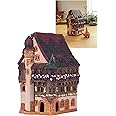Midene Ceramic Art Cone Incense Holder Room Decoration Handcrafted Collectible Miniature Historical Pfister House in Colmar, Alsace, France R256