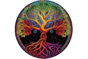 CHARMIBLE Wooden Puzzles for Adults, Tree Life Wooden Jigsaw Puzzles for Adults with Wooden Box, Unique Shape Puzzle Gifts, Wooden Puzzles for Family Game and Home Decor (35x35cm, 338pcs)