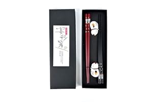 HIBISAWS 2Legno Paia di Bacchette di Alta qualità in Lega, Set Regalo di Bacchette Cinesi Giapponesi Premium, Stile Classico Riutilizzabile bacchette sushi