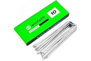 Winfaith Piquets de Fixation Pièces 10 Made in Italy en Acier en 10204 3.1 Galvanisé à Chaud – Inoxydable Jardin Gazon Artificiel Accroche - Mesures mm H150 x L30 x D3