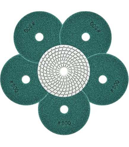 Lot De 8 Tampons Diamant/resine Pour Polir Pierre, Verre, Céramique - Grains 60 à 7000 - Pour Meulage Et Finition
