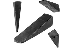 KADAX Steel Wood Splitting Wedge, 16.5 x 3.5 x 4 cm, Splitting Wedge, Manual Wedge for Felling and splitting Wood, Robust Chip Wedge, Splitting Grenade, Adjustment Wedge