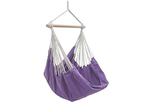 AMANKA XXL wisz?ce siedzisko bawe?niane 185x130cm hamak do siedzenia liliowy