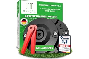 Heckenpracht® Rasentrimmer Messer aus High-Performance-Kunststoff passt für Einhell Rasentrimmer | Extrem bruchsicher & Langlebig | Rasentrimmer Ersatzmesser inkl. Unterbodenschutz