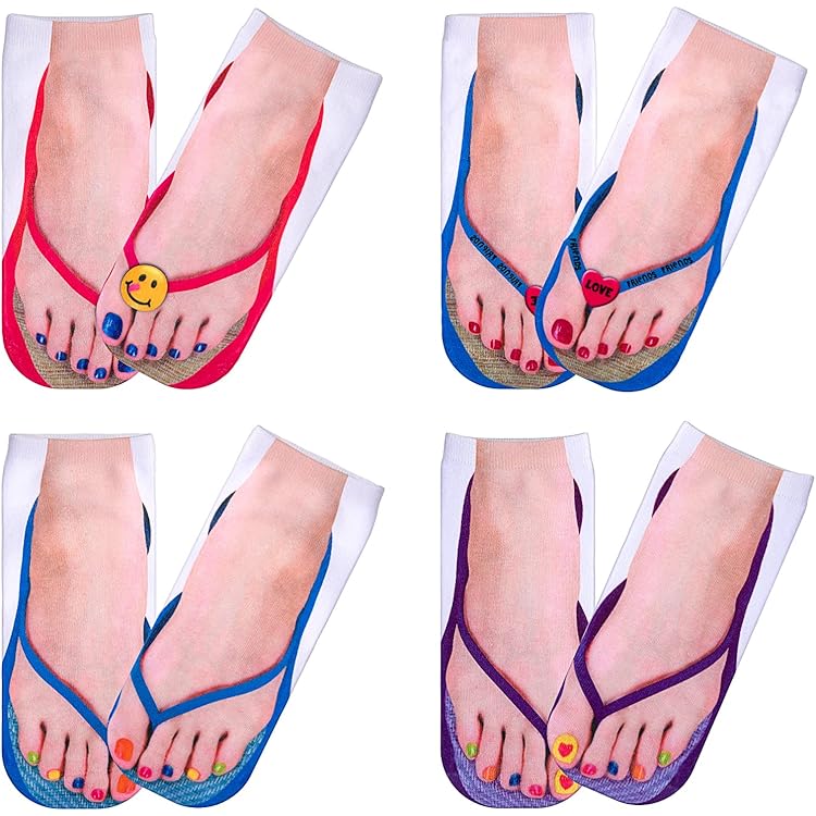 Chaussettes 3D Imprimées Au Pied Mignon Pour Femmes Kawaii Low Ankle Femme_wf