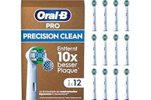 ‎ORAL-B Oral-B Pro Precision Clean Aufsteckbürsten — ORIGINAL Zahnbürstenaufsatz für Elektrische Oral-B Pro Zahnbürsten — Ersatzbürsten, Bürstenköpfe — Weiß, 12 Stück