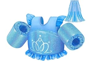 ‎ABUYTWO Schwimmweste Kinder mit Umhang und Verstellbaren Schultergurten, Abuytwo Schwimmhilfen Weste für Kinder Baby 2-7 Jahre Jungen/Mädchen, Schwimmwesten Auftriebshilfe für Schwimmen Auftriebswesten