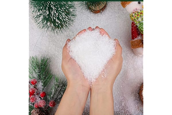 Yukiyi 50 g jul konstgjorda falska snöflingor dekorativa konstgjorda snöflingor falska dekorativa snöflingor juldekoration vinterdekor falsk snö scen dekoration julgransdekorationer
