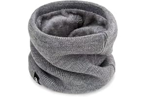 Falafoty Bufanda de Invierno para Niños Adultos Calentador de Cuello Bufanda Redonda, Forro Polar Bufanda Térmica A Prueba de Viento para Otoño Invierno Deporte Al Aire Libre Bufande'