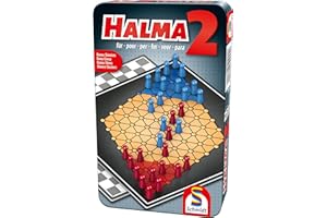 Schmidt Spiele 51444 Halma for 2 Bring Mich mit SpielSpieler Boîte en métal Multicolore