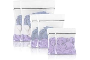 Ciusdkler 6 Stück Wäschenetz, Wäschebeutel für waschmaschine, Wäschebeutel mit Reißverschluss, Wiederverwendbarer und Langlebiger Wäschesack Laundry Bag für Empfindliche Hemden, Socken, Unterwäsche