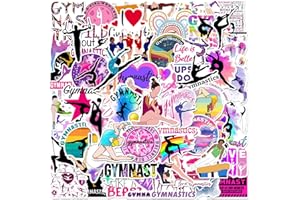 ZHLEARDA Autocollants De Gymnastique, 100 Pièces Autocollant Sport, Mignons Gymnastique Autocollants, Vinyle Imperméable Coloré Stickers, Cadeau Pour Adultes Adolescents pour Guitare Snowboard Bagage