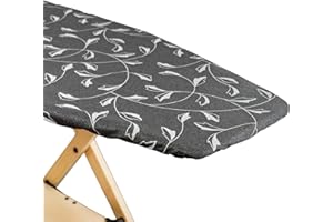 GENERICO Copertina per Asse da Stiro, Compatibile con Foppapedretti, Colore Argento/Grigio, Copriasse da stiro , copertura asse da stiro con Elastico, Tessuto 100% Cotone, 115 x 63 cm, Made in Italy