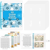 Agenda Risparmi Con 100 Buste - Planner A5 Per Sfida Di Risparmio, Marrone, Con Fogli E Portacarte - Foto 2