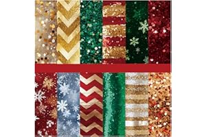 MerwDeeyt 72 Sheets Christmas Scrapbook Paper 6x6 Inch Single-Sided Decoupage Papers Red Scrapbooking Paper Patterned Decorative Papers for DIY Card Making Wrap Decoration
